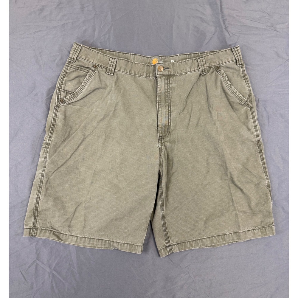 Carhartt Mens Relaxed Fit Ripstop‎ Cargo Shorts Olive Green 100240 301 Size 42